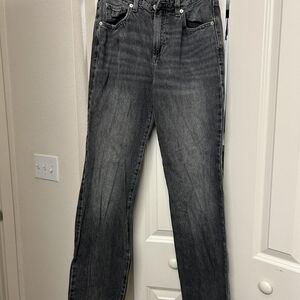 Garage Straight-Leg Women’s Jeans — Charcoal Black Wash